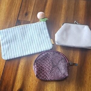 Set of Three Stylish Change Purses/Pouches.